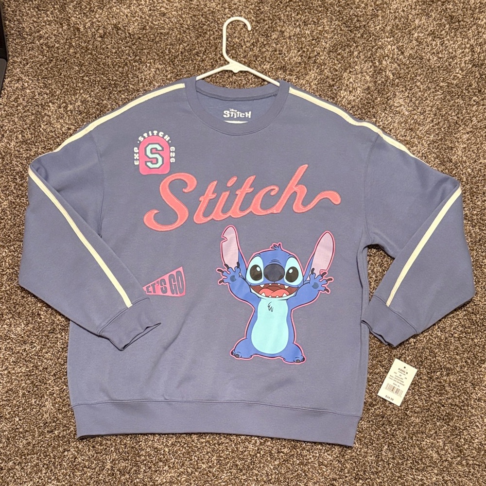 Disney Stitch Sweatshirt in Blue and Pink